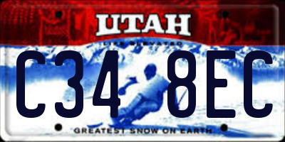 UT license plate C348EC