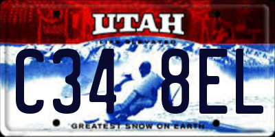 UT license plate C348EL