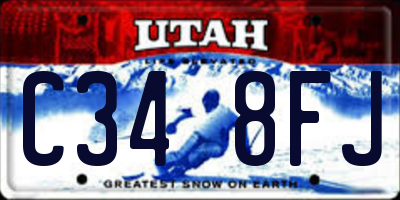 UT license plate C348FJ
