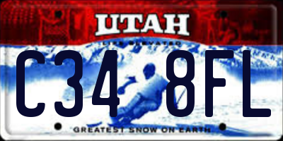 UT license plate C348FL