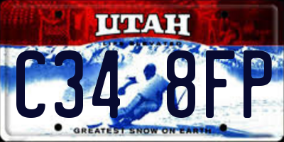 UT license plate C348FP
