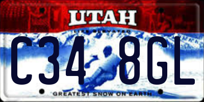 UT license plate C348GL