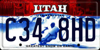 UT license plate C348HD