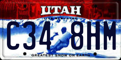 UT license plate C348HM