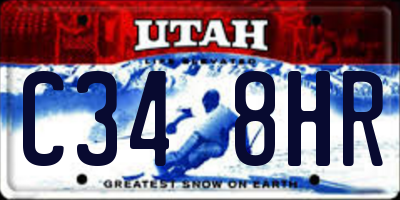UT license plate C348HR