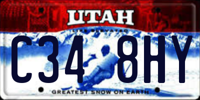 UT license plate C348HY