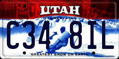 UT license plate C348IL