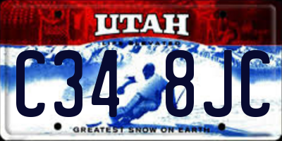 UT license plate C348JC