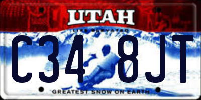 UT license plate C348JT