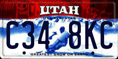 UT license plate C348KC