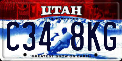 UT license plate C348KG