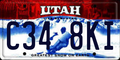 UT license plate C348KI