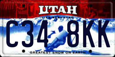 UT license plate C348KK