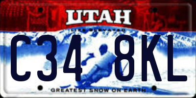 UT license plate C348KL