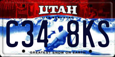 UT license plate C348KS