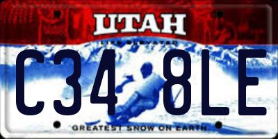 UT license plate C348LE