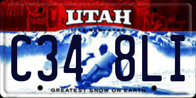 UT license plate C348LI