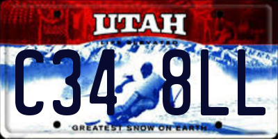 UT license plate C348LL