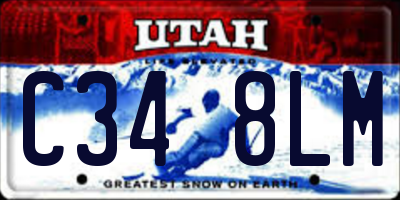 UT license plate C348LM
