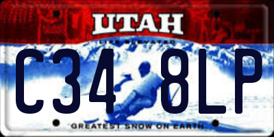 UT license plate C348LP