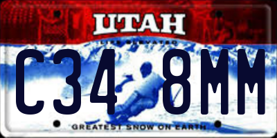 UT license plate C348MM