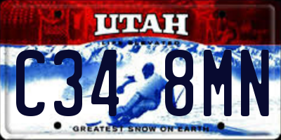 UT license plate C348MN