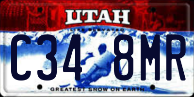 UT license plate C348MR
