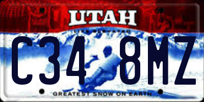 UT license plate C348MZ