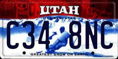 UT license plate C348NC