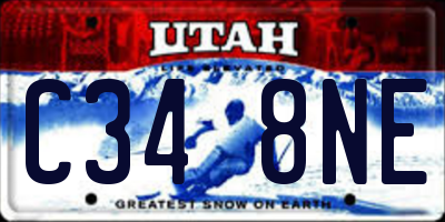 UT license plate C348NE