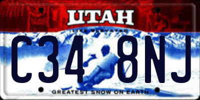 UT license plate C348NJ