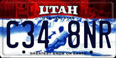UT license plate C348NR