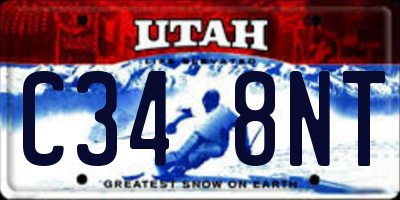 UT license plate C348NT