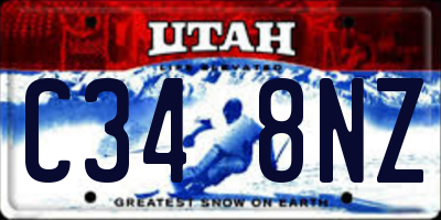 UT license plate C348NZ