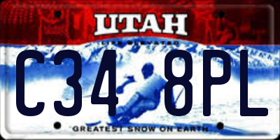 UT license plate C348PL
