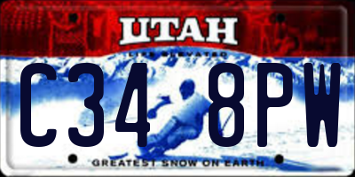 UT license plate C348PW