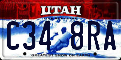 UT license plate C348RA
