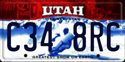 UT license plate C348RC