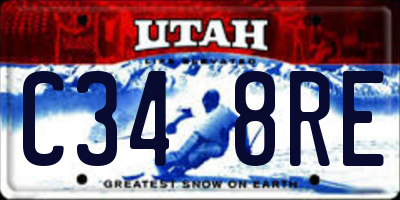 UT license plate C348RE