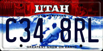 UT license plate C348RL