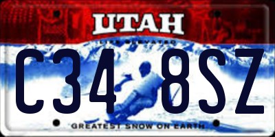 UT license plate C348SZ