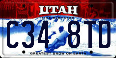 UT license plate C348TD