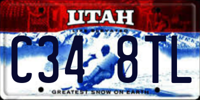 UT license plate C348TL