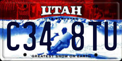 UT license plate C348TU