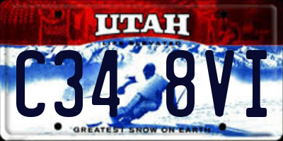 UT license plate C348VI