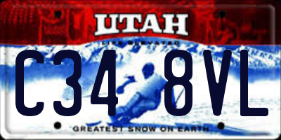 UT license plate C348VL
