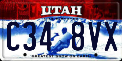 UT license plate C348VX