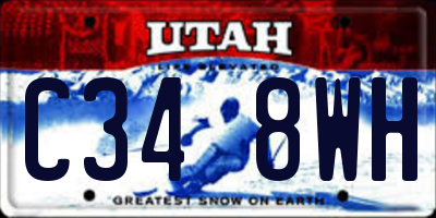 UT license plate C348WH