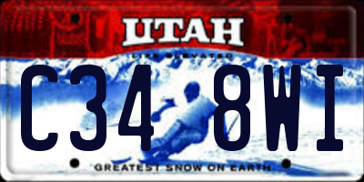 UT license plate C348WI