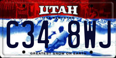 UT license plate C348WJ